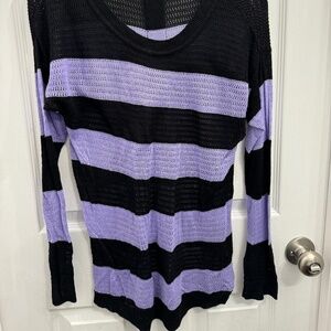 Black and Purple Knit Sweater
